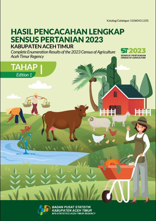 Hasil Pencacahan Lengkap Sensus Pertanian 2023 - Tahap I Kabupaten Aceh Timur